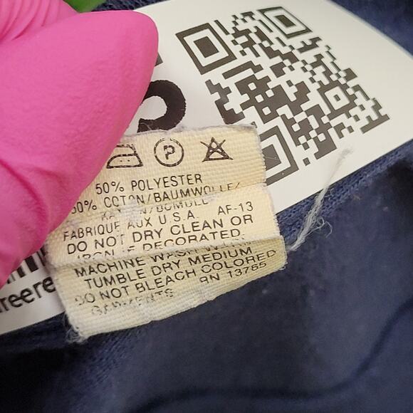 Vintage 90s Police Department NY Shirt XL 21x26 Navy-Blue USA - Picture 5 of 12